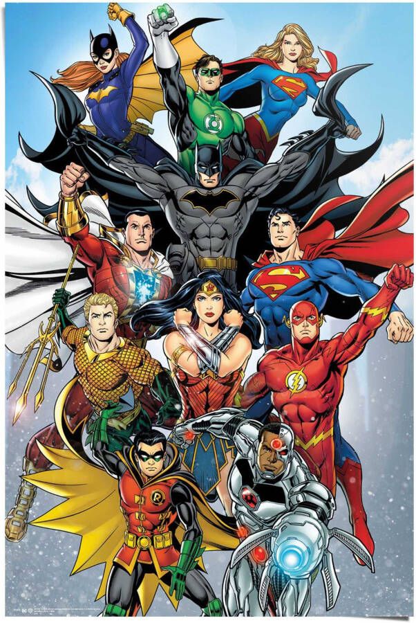 Reinders! Poster DC Comics Helden Superman Wonderwoman Flash Batman