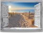 Reinders! Poster Duinenpad door het raam Outdoor voor tuin of balkon - Thumbnail 1