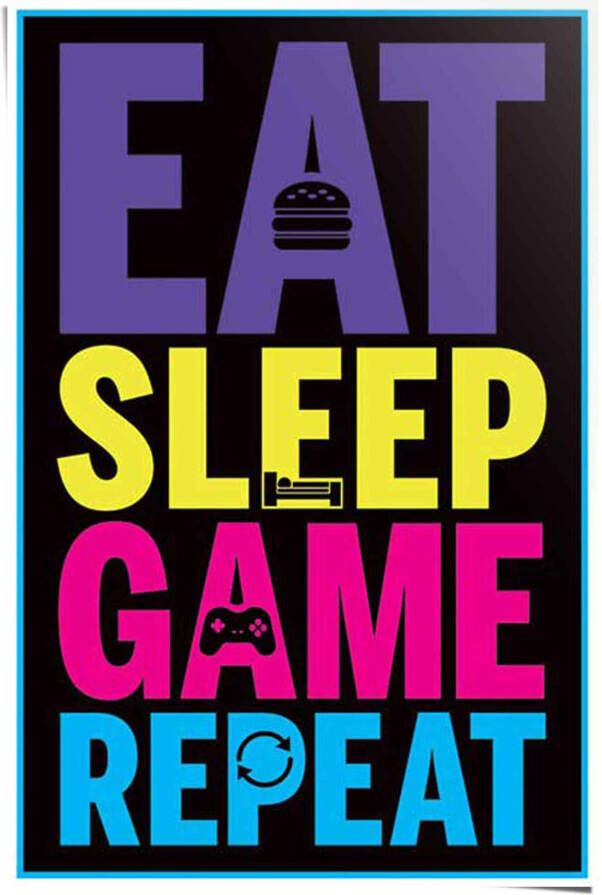 Reinders! Poster Eat sleep game repeat