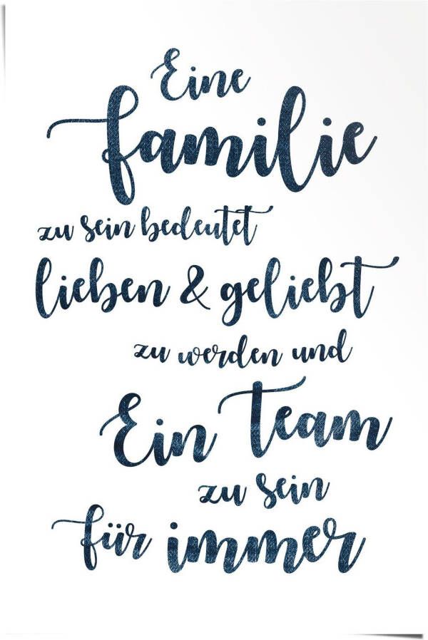 Reinders! Poster Een gezin een team