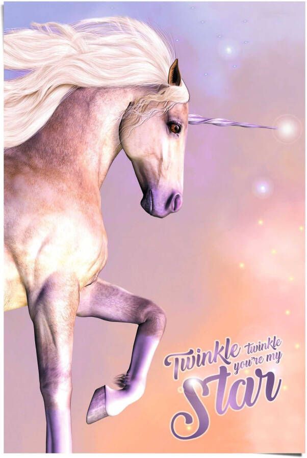 Reinders! Poster eenhoorn glitter