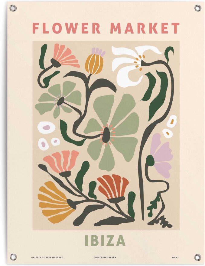 Reinders! Poster FLOWER MARKET Outdoor voor tuin of balkon