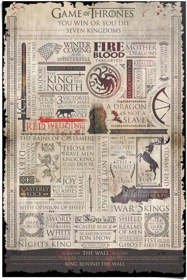Reinders! Poster Game of Thrones grafische informatie