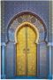 Reinders! Poster Gouden deur oosters stijlvol kleurrijk Fez Royal Palace - Thumbnail 1