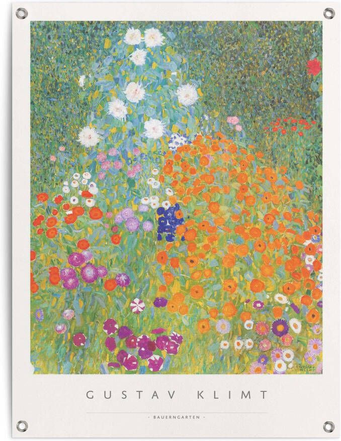 Reinders! Poster Gustav Klimt Boerenhof Outdoor voor tuin of balkon