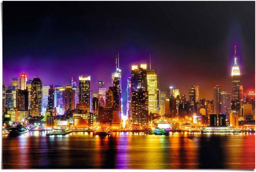 Reinders! Poster Manhattan skyline reflecties