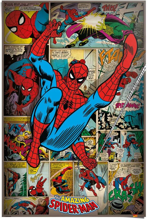 Reinders! Poster Marvel Comics spider man retro