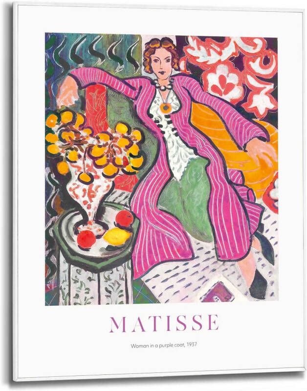 Reinders! Poster Matisse Vrouw in paarse mantel