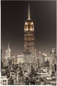 Reinders! Poster New York Empire State Building gold