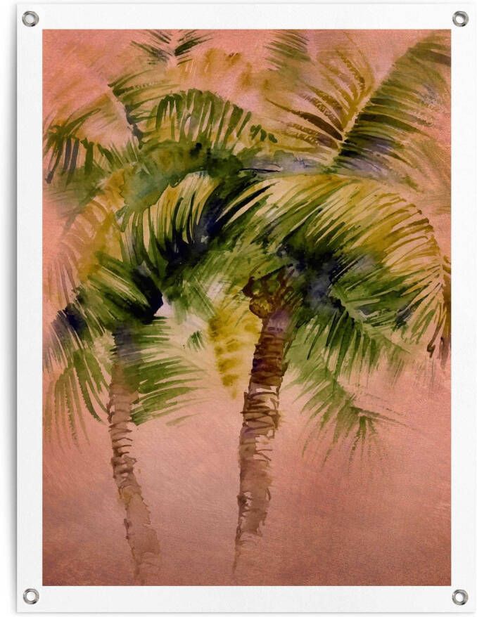 Reinders! Poster Painted Palm Trees Outdoor voor tuin of balkon