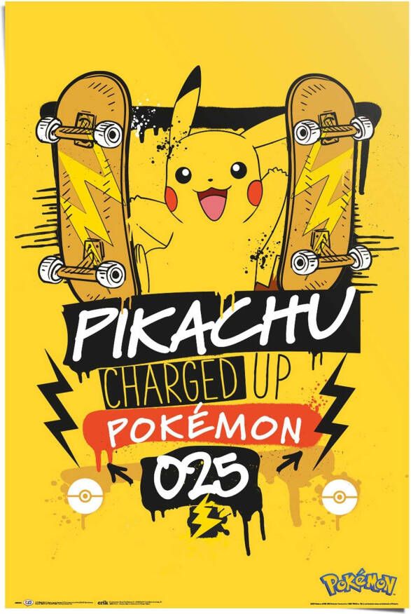 Reinders! Poster Pokemon pikachu charged up 025