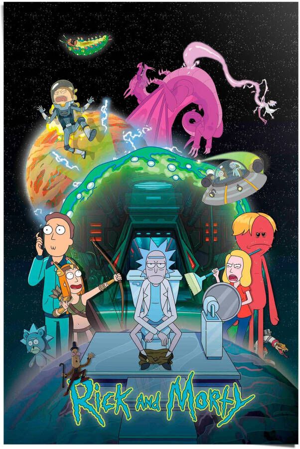 Reinders! Poster Rick and Morty toilet adventure