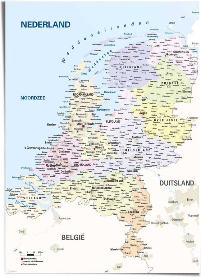 Reinders! Poster Schoolkaart Nederland