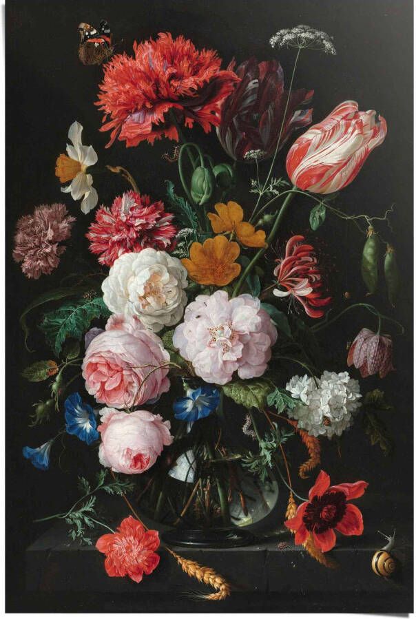 Reinders! Poster stilleven met bloemenvaas Jan Davidsz de Heem