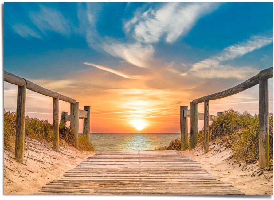 Reinders! Poster Zonsondergang aan het strand