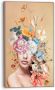 Reinders Vibrant Floral Lady Baklijst Schilderij 118x70cm Hout - Thumbnail 1