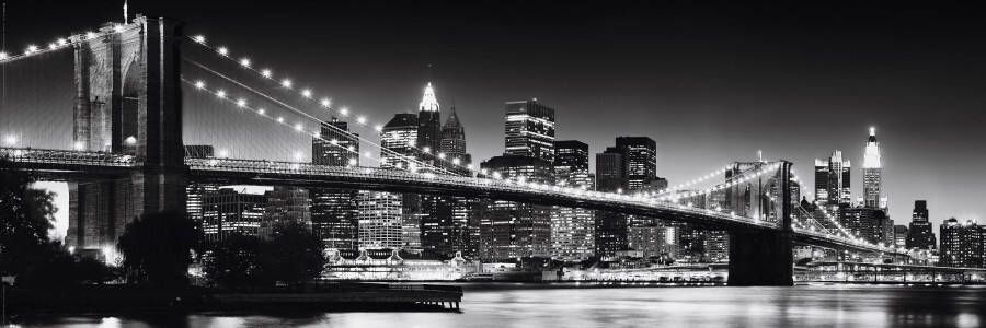 Reinders! Wanddecoratie New York Brooklyn Bridge black &