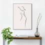Reinders! Wanddecoratie Silhouet vrouw abstract lijnentekening modern - Thumbnail 1