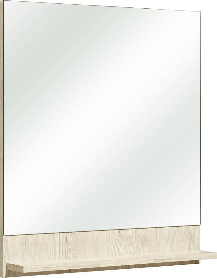 Saphir Wandspiegel Quickset 350 platte spiegel met planchet 60 cm breed 68 cm hoog