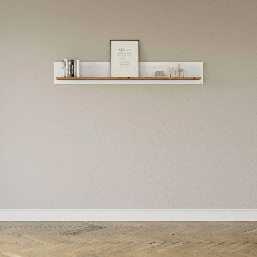 Set one by Musterring Wandplank York in drie maten en kleuren verlichting optioneel 1 legplank