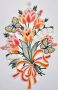Stickereien Plauen Raamdecoratie bloemen (1 stuk) - Thumbnail 1
