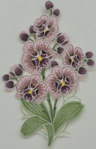Stickereien Plauen Vensterbeeld Orchidee (1 stuk)