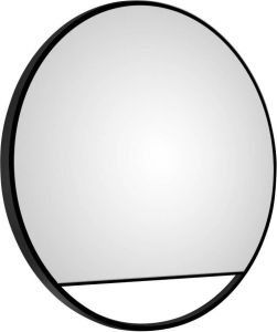 Talos Led-lichtspiegel rond met indirecte ledverlichting in matzwart ø 80 cm