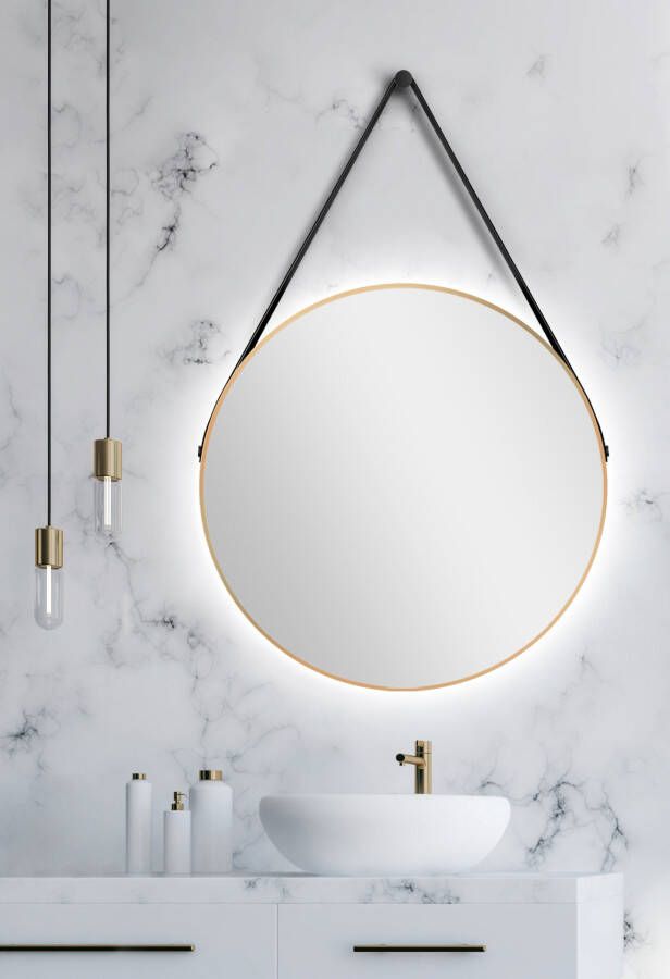 Talos Led-lichtspiegel rond met indirecte ledverlichting mat ø 80 cm