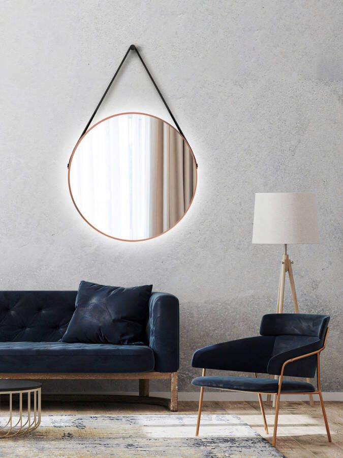 Talos Led-lichtspiegel rond met indirecte ledverlichting mat ø 80 cm