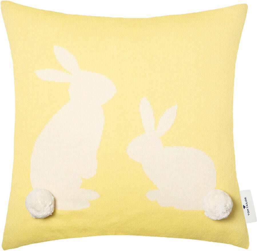 Tom Tailor Kussenhoes Bobble Rabbit met pomponapplicatie (1 stuk)