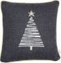Tom Tailor Sierkussen Knitted Shiny Tree Gebreide kussenovertrek met kerstboommotief (1 stuk) - Thumbnail 1