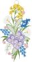 W. Reuter & Sohn Plauener Spitze Raamdecoratie "bos bloemen" in kleur - Thumbnail 1