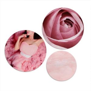 Wall-Art Meerdelige artprint Love is everything set rond (set 3 stuks)