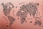 Wall-Art Metalen artprint Wereldkaart Around the world Afmeting (bxdxh): (120x0 3x75 cm) - Thumbnail 1