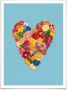 Wall-Art Poster Bloemen hart Poster zonder lijst (1 stuk) - Thumbnail 1