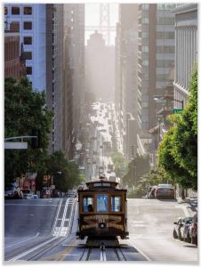 Wall-Art Poster Cable Car San Francisco Poster artprint wandposter (1 stuk)