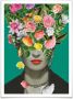 Wall-Art Poster Frida Kahlo in bloemmotief (1 stuk) - Thumbnail 1