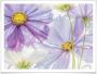 Wall-Art Poster Gebloemde paars blauw bloemen kunst (1 stuk) - Thumbnail 1