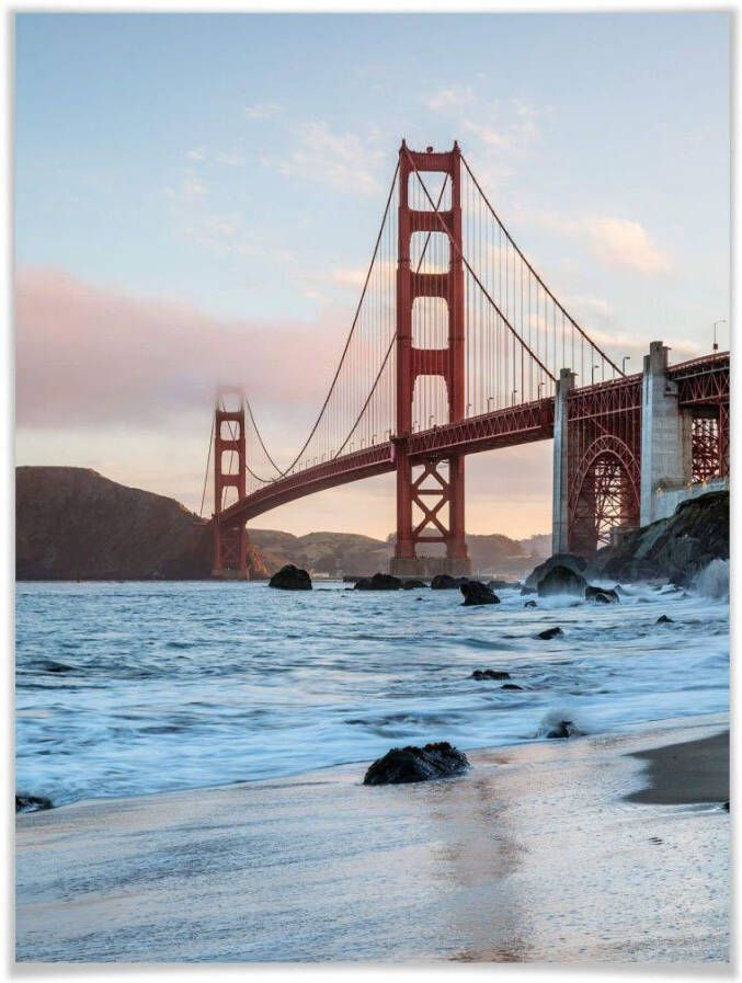 Wall-Art Poster Golden Gate Bridge Poster zonder lijst (1 stuk)