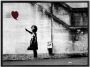 Wall-Art Poster Graffiti afbeelding Girl with balloon (1 stuk) - Thumbnail 1