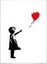 Wall-Art Poster Graffiti afbeelding Girl with the red balloon (1 stuk) - Thumbnail 1