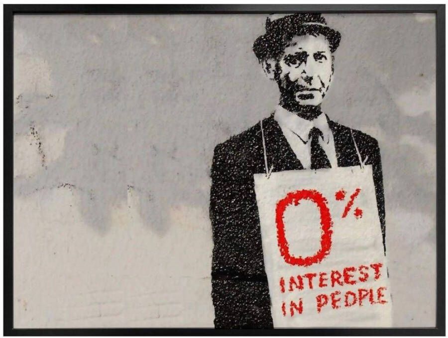 Wall-Art Poster Graffiti afbeelding Zero interest in people (1 stuk)