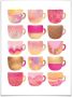Wall-Art Poster Koffiekopjes pink Poster zonder lijst (1 stuk) - Thumbnail 1