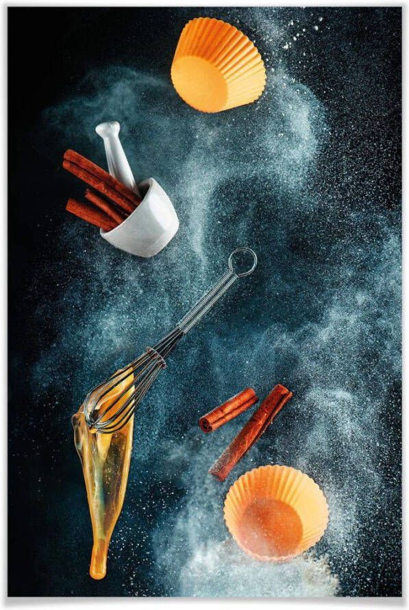 Wall-Art Poster Modern eetkamer kaneel keuken (1 stuk)