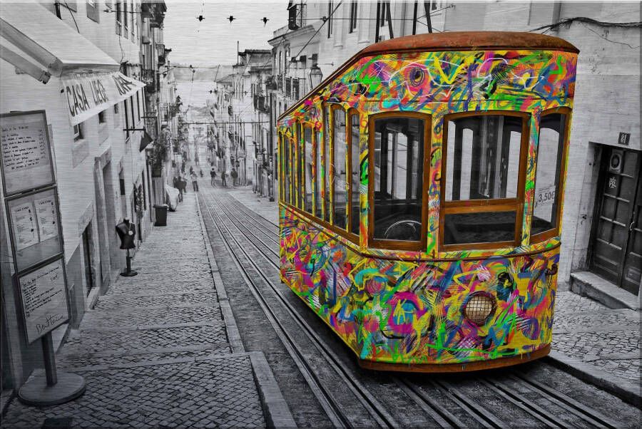 Wall-Art Poster Ben Heine Tram in Lissabon