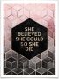 Wall-Art Poster Roze Goud citaat hexagon opschrift (1 stuk) - Thumbnail 1