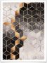 Wall-Art Poster Smoky Cubes (1 stuk) - Thumbnail 1