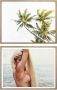 Wall-Art Poster Surfer paradijs Collage met fotolijstje (set 2 stuks) - Thumbnail 1