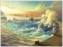 Wall-Art Poster Surrealisme beeld de tijd loopt weg 60x60cm surrealisme beeld oever van de hemel (1 stuk) - Thumbnail 1