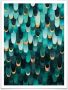Wall-Art Poster Turquoise veren Poster zonder lijst (1 stuk) - Thumbnail 1